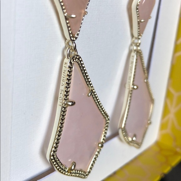Kendra Scott Pink Gold Alexa Drop Earrings - Picture 7 of 7
